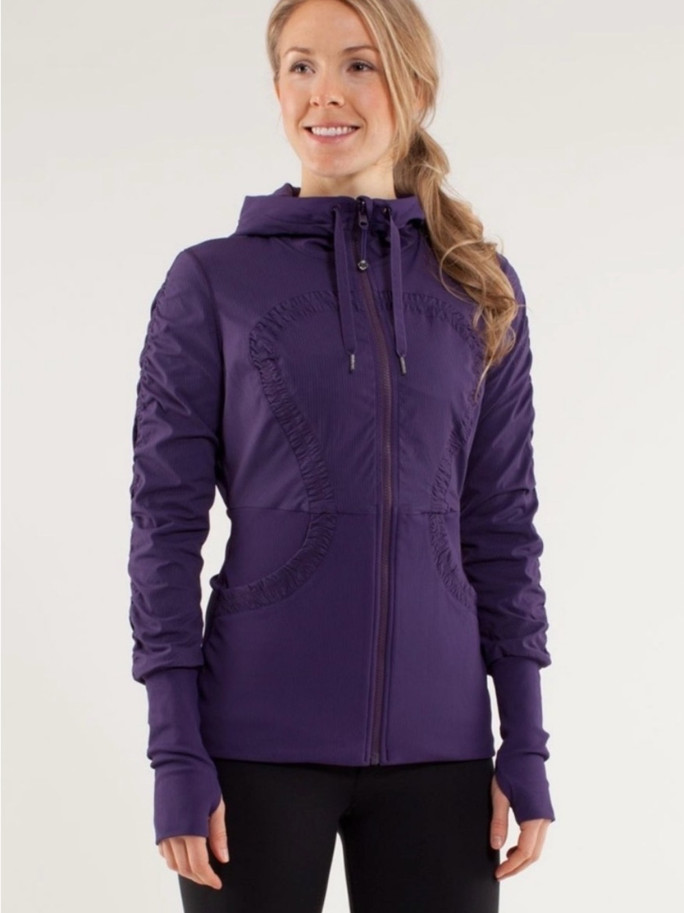 lululemon athletica Purple Hooded Bomber Jacket